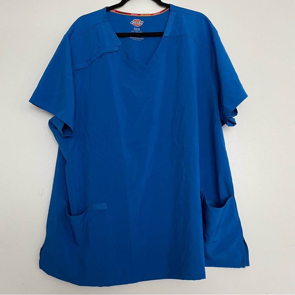 Dickies EDS Essentials Women's V-Neck Top Royal Blue Size 4XL